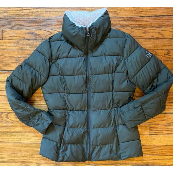 Lauren Ralph Lauren Soft Puffer Jacket Women’s Small Coal Olive Green - Picture 2 of 10